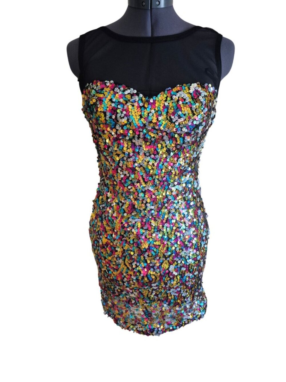 Ark & Co. Multicolor Sequin Sheath Dress size Med